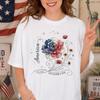 USA 250th Anniversary Floral Shirt, Patriotic Wildflower Tee, America Faith Freedom Pride