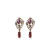 Medieval Vintage jewelry Silver needle with diamonds Love water drop pattern Hollow stud earrings Temperament earrings Retro earrings