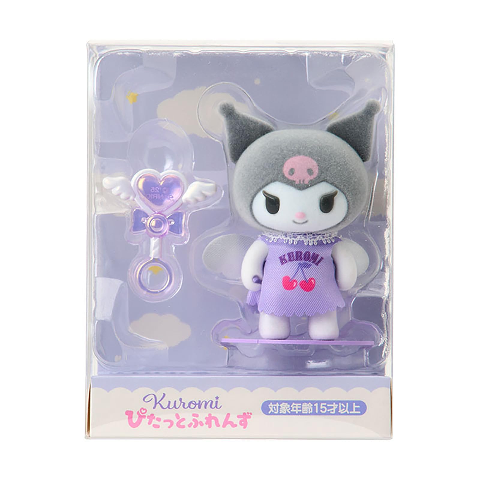 Sanrio Flocked Doll Angel Friends Kuromi 396702 (Pitatto Mini)