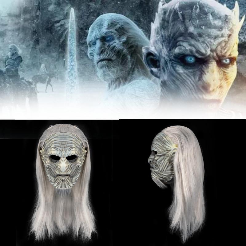 Terrifying Halloween Mask Premium Latex Headpiece Game Of Thrones White Walker Design