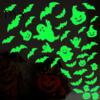Luminous Bat Decorations for Home Halloween Glow in The Dark Wall Stickers, Ghost Hand And Party Background Supplies Decals, Horror Theme Removable
