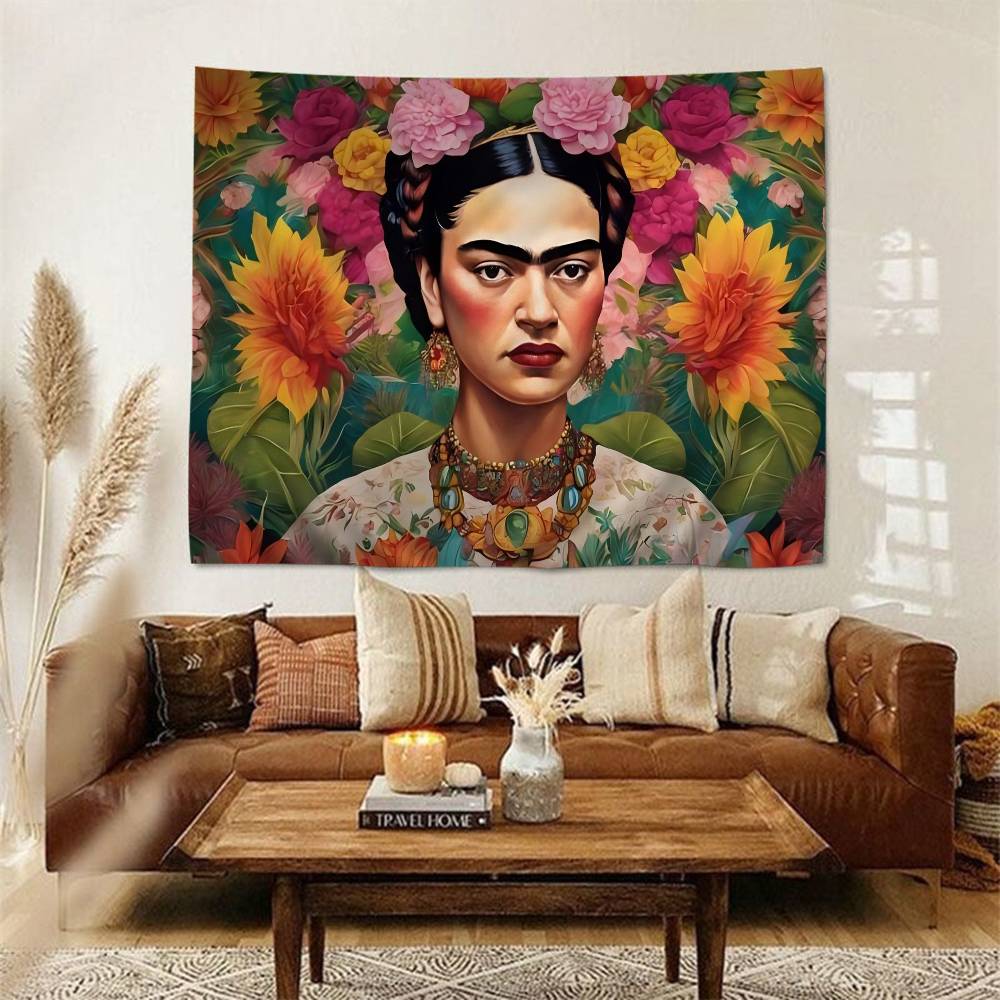 FFrida KKahlo Hanging Bohemian Tapestry Bohemian Wall Tapestries Mandala Kawaii Room Decor