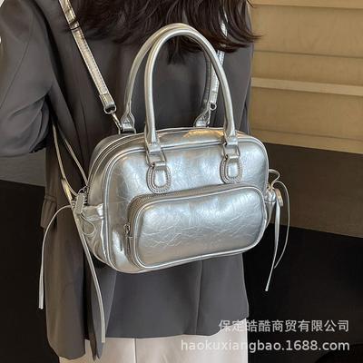 Backpack Women's Backpack 2025 New Large Capacity Niche Simple Commuter College College Wind Leather School Bag