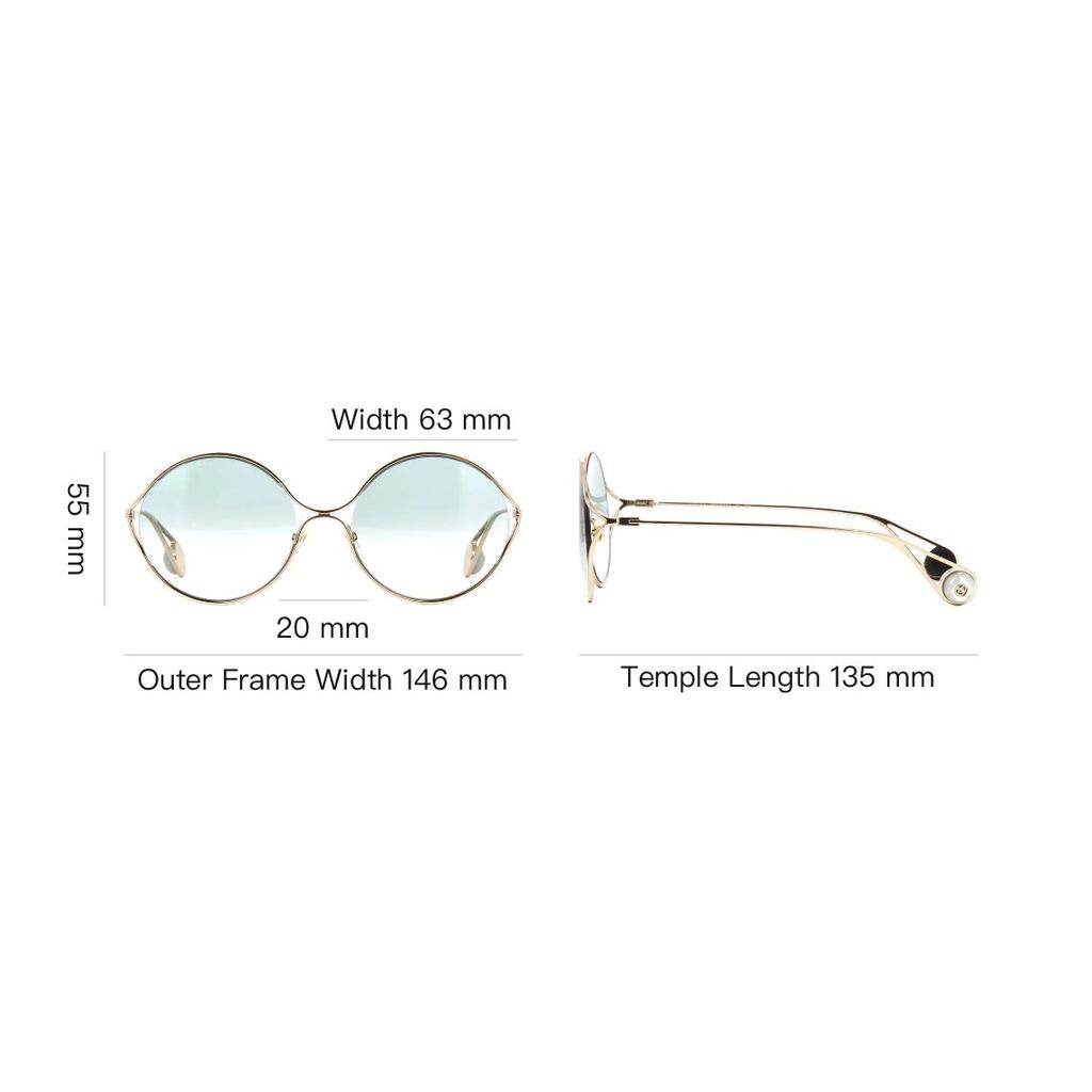 Gucci Fashion Round Frame Alloy Sunglasses Women sunglasses GG0253S-004