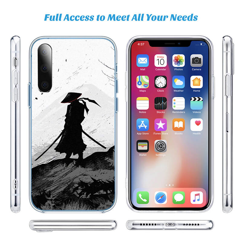 Japan Samurai Mask Phone Case for Motorola G14 G15 G24 G30 G31 G32 G34 G41 G42 G51 G52 G50 G60S G60 G62 G72 G71 G73 G84 G85 G200 E32