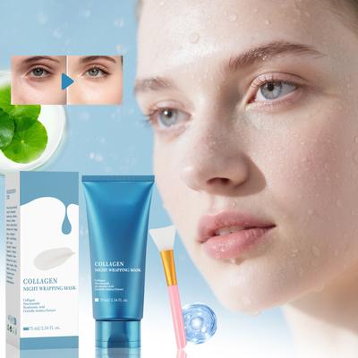 Collagen Night Mask, Peeling Mask, Hydrolyzed Collagen, Glassy Skin, Hydrating And Moisturizing