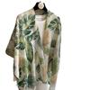 Summer Ethnic Style Big Shawl Dual-Purpose Silk Scarf Bronzing Fashion Versatile Ginkgo Biloba Fresh Wind Multi-Functional Shawl