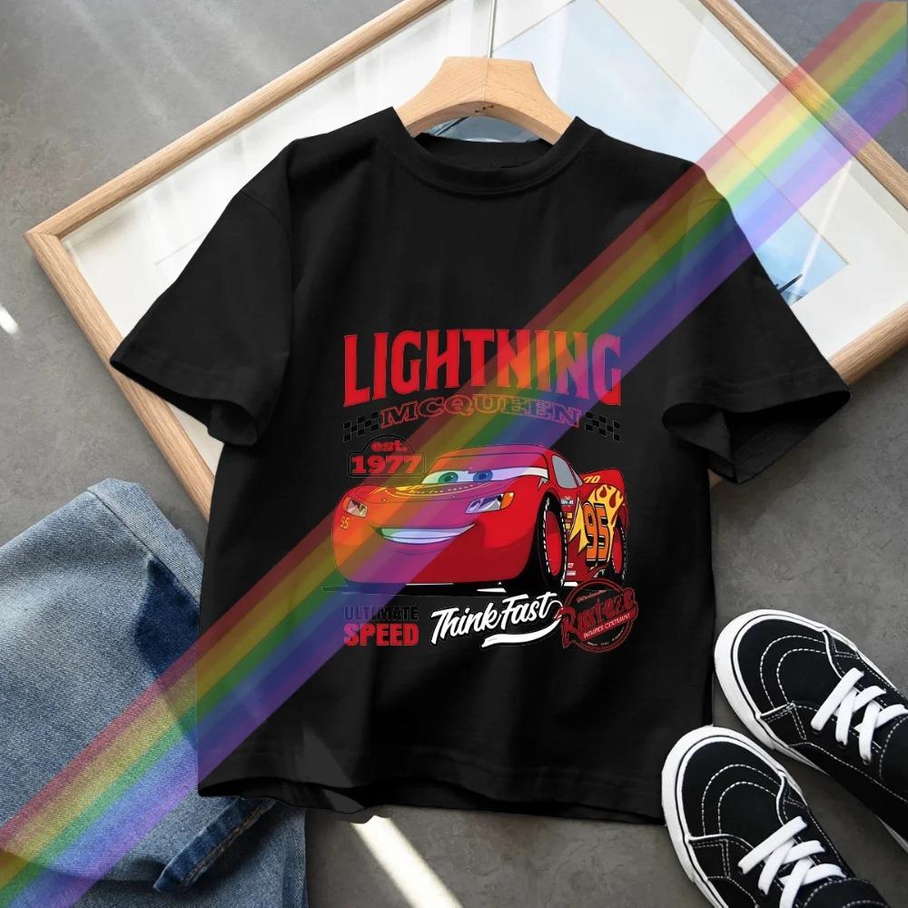 Hot Sale Car Pixar Lightning McQueen Print Cute Kids T-Shirts Girls Clothes Baby Boys Short Sleeve T Shirt Summer Children Tops
