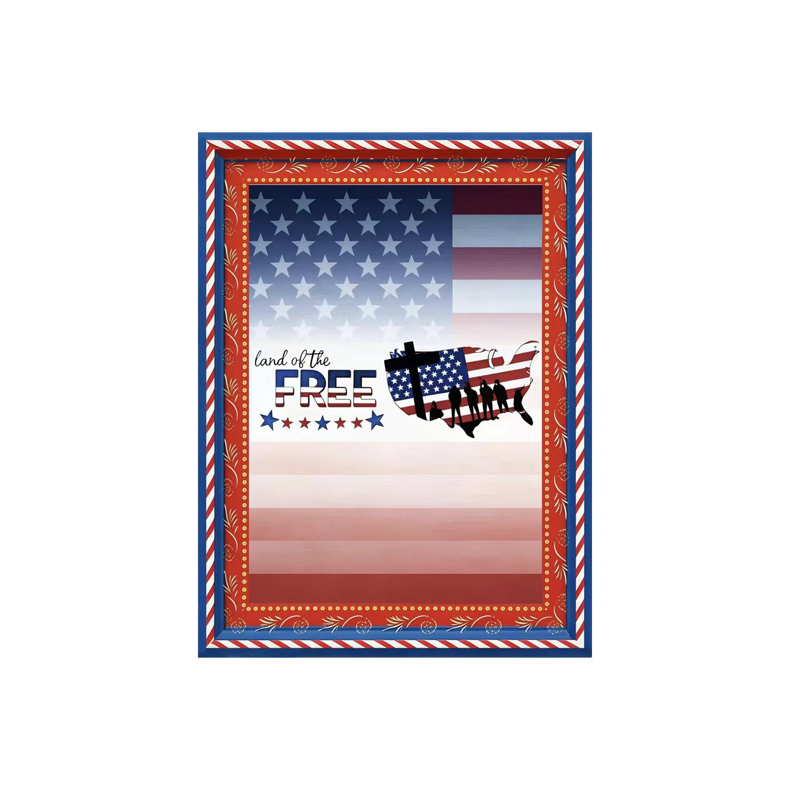 

0th Anniversary Wooden Refrigerator Sticker, Home Atmosphere Decoration, Patriotic Decoration, Magnetic Refrigerator Sticker One Size