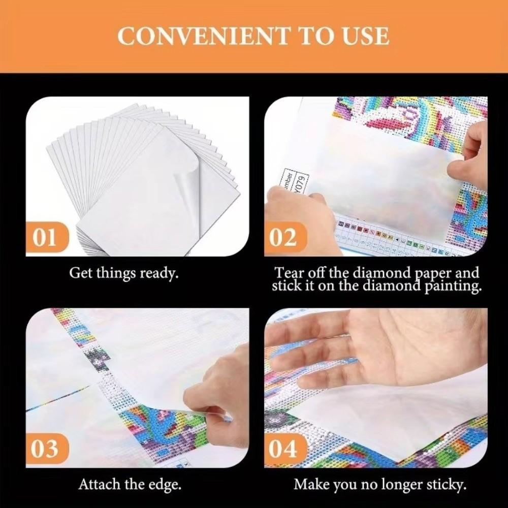 50/100/200 Stuks Anti-kleef Diamant Schilderen Release Papier 5D Diamant Schilderen Gereedschap Accessoires