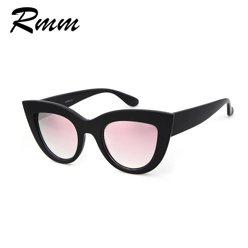 RMM Fashion Retro Thick Frame Cat Eye Sunglasses Women Ladies Fashion Brand Designer Mirror Lens Sunglasses For ladies