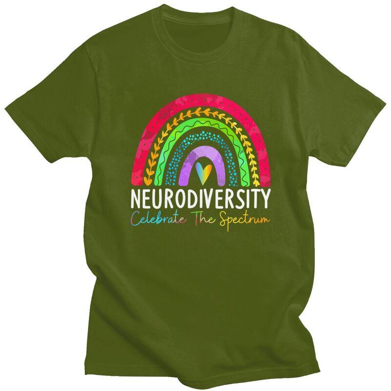 Men Neurodiversity Autism Spectrum ASD ADHD T Shirt Streetwear Short Sleeves 100 Cotton Colthing Creative Graphics Tees Shirt