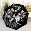 1 PC Automatic Folding Umbrella - Supernatural Pattern Portable Foldable Design With 8 Ribs Christmas Birthday Gifts