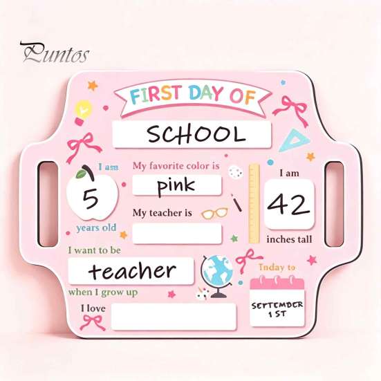 Wedding Reception Signage First and Last Day of School Board Sign for Kids, Reusable Wooden Memo Chalkboard Sign, Cute Writing Daily Notes Schedules