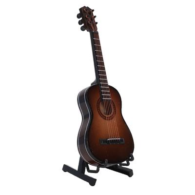 Modelo de Guitarra en Miniatura de 15cm con Soporte Madera de Arce Réplica de Guitarra Clásica Adorno de Instrumento Musical