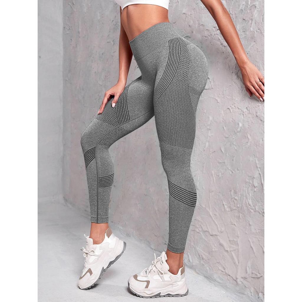 European-American High-Waisted Seamless Hip-Lifting Quick-Dry Yoga Leggings for Women