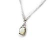 Les Trésors De Lily [I2596] - Silver Necklace 'Opal Goddess' Silver White (rhodium Plated) - 18x10 Mm