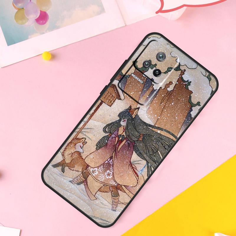 Kitsune Fox Art Case For Xiaomi 14 Ultra 13 11T 12T 13T Pro 12 Lite POCO X6 Pro M6 X3 X4 X5 M5s F3 F5 Cover