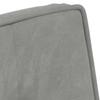 Velvet Relaxation Armchair with Footstool Light Grey