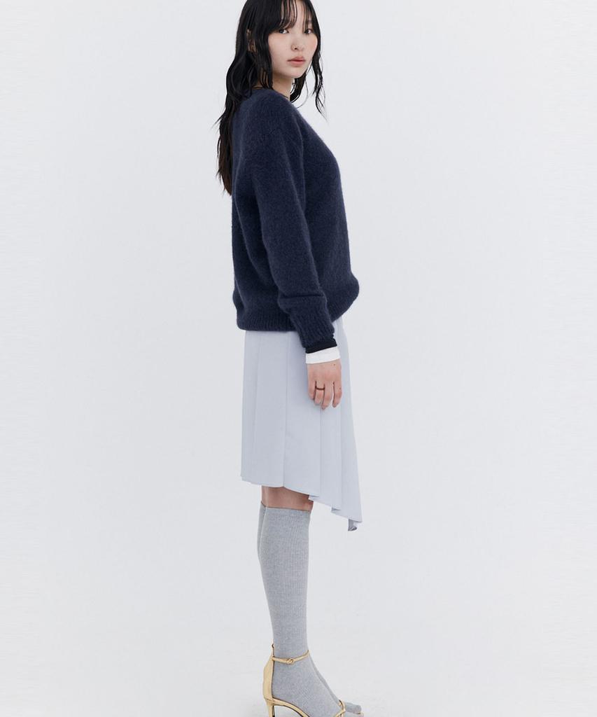 WNDERKAMMER Alpaca Boucle Knit Pullover_Navy