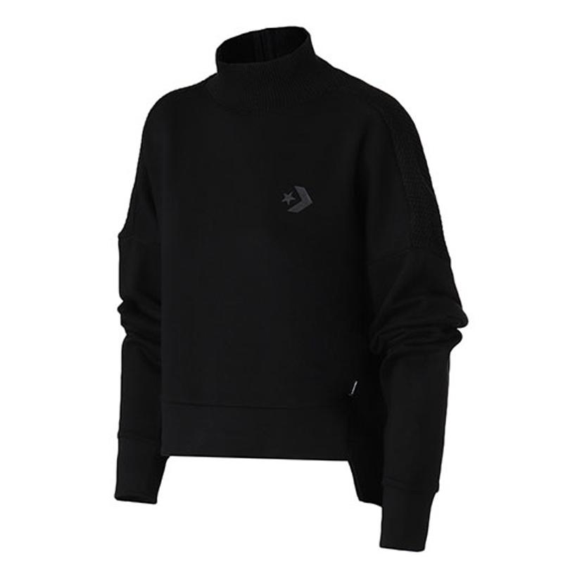 Converse Sweater Knit Mock Neck Knitwear Women s Black 10007185-A01 L