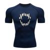 Men Compression Fitness Workout T-Shirt, Ferocious Sharp Wer