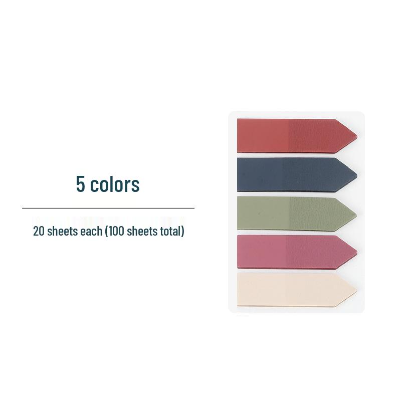 Morandi Semi-transparent Index Tabs - Student Study Labels PET Sticky Notes
