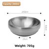 Stainless Steel Bowl Double Layer Thickened Large Capacity Noodle Bowl for Cold Noodles Ramen Mixing Rice Soup Bowl