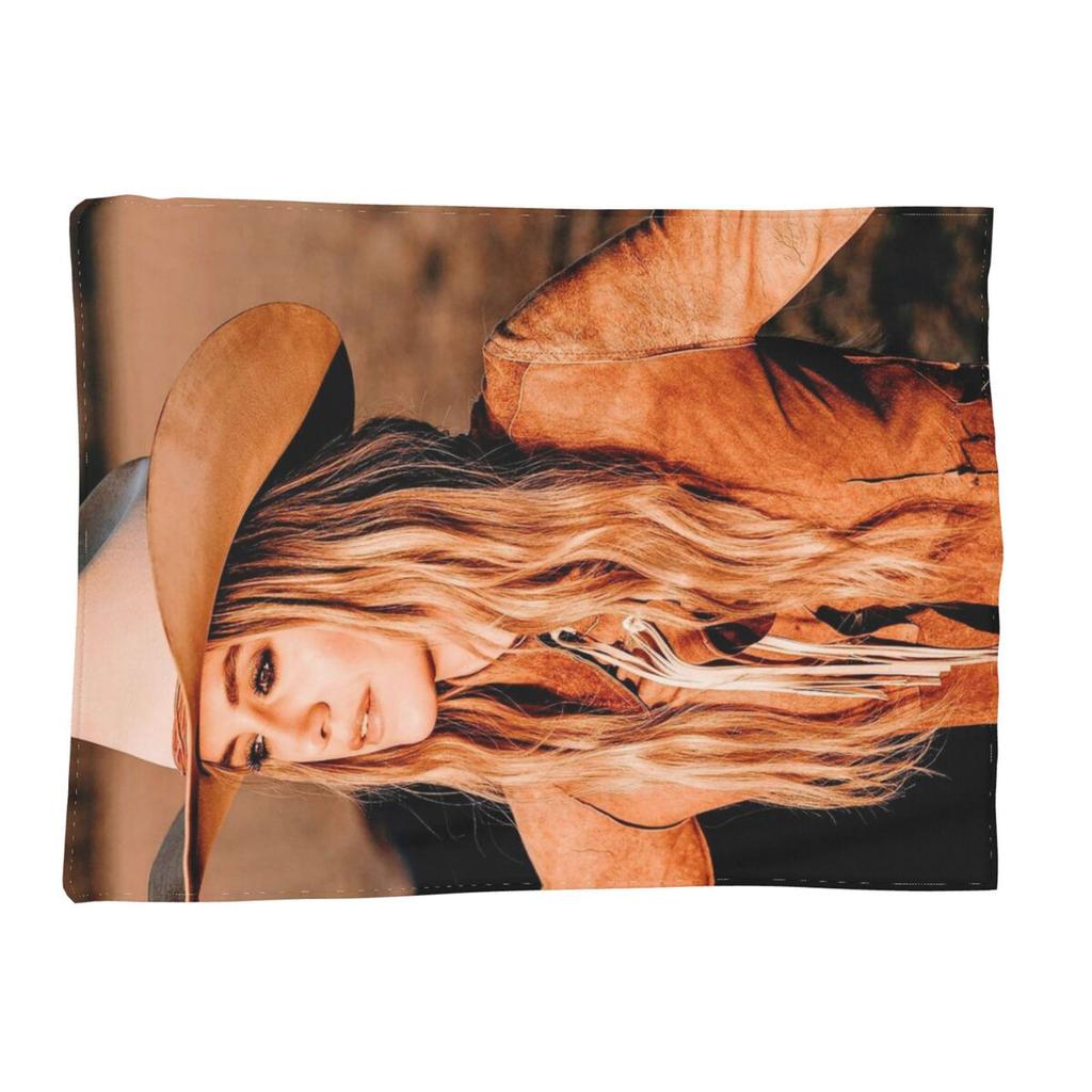 Lainey Wilson - Country's Cool Again Porträt-Decke Weiche Flanell-Kuscheldecke Plüsch für Bett Wohnzimmer Picknick Reisen Sofa