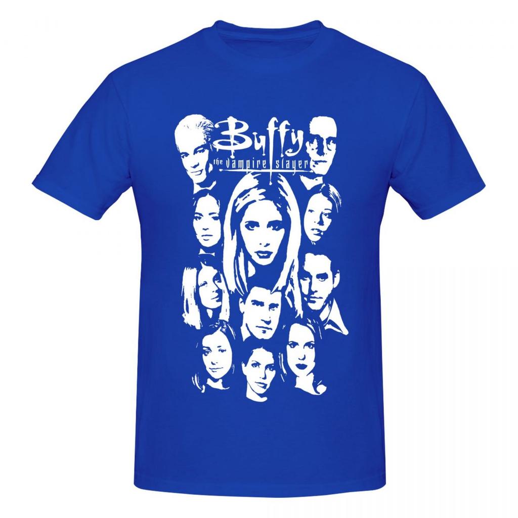 Unisex Buffy The Vampire Slayer 2024 T Shirt Vintage Big Size Cotton Crewneck Custom Sleeve Unisex Clothing