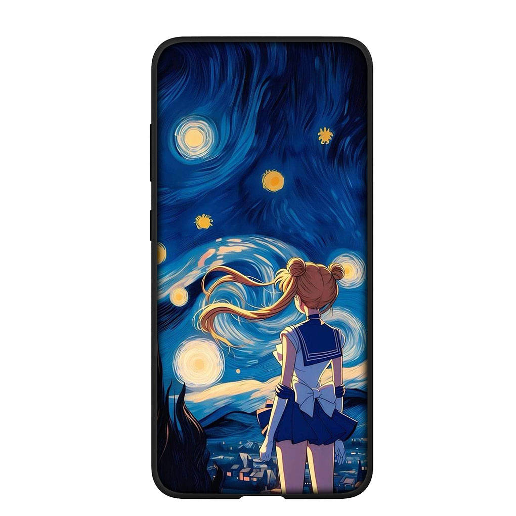 Phone Case for Samsung Galaxy S25 S24 S23 iPhone 16 15 Xiaomi Redmi Note 14 13 12 16E 12C X 11 Pro Max OPPO Moto Huawei Anime Sailor Moon Girl Cover