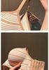 Striped Push-Up Bra for Small Bust: Padded, Lifts, Supports Side and Prevents Sagging, Adjustable Fit