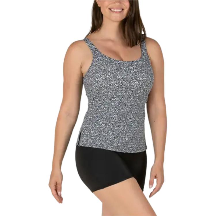 

DECATHLON Tankini Shorty HEVA Leo Swimsuit Women s Black/Black S