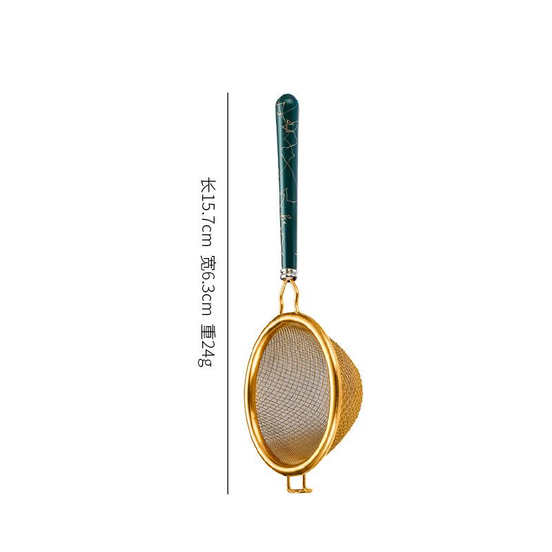 Small 304 Stainless Steel Tea Strainer with Wooden Handle Mini Flour Sieve Household Tea Leaf Infuser Maker Teapot Accessories
