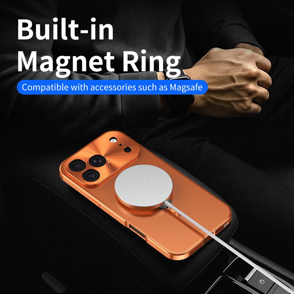 Voor 17 16 15 14 13 12 Pro Max Volledig Aluminium Metaal Magnetische Hoes Dubbelzijdige Bescherming Schokbestendige Cover Schermbeschermer