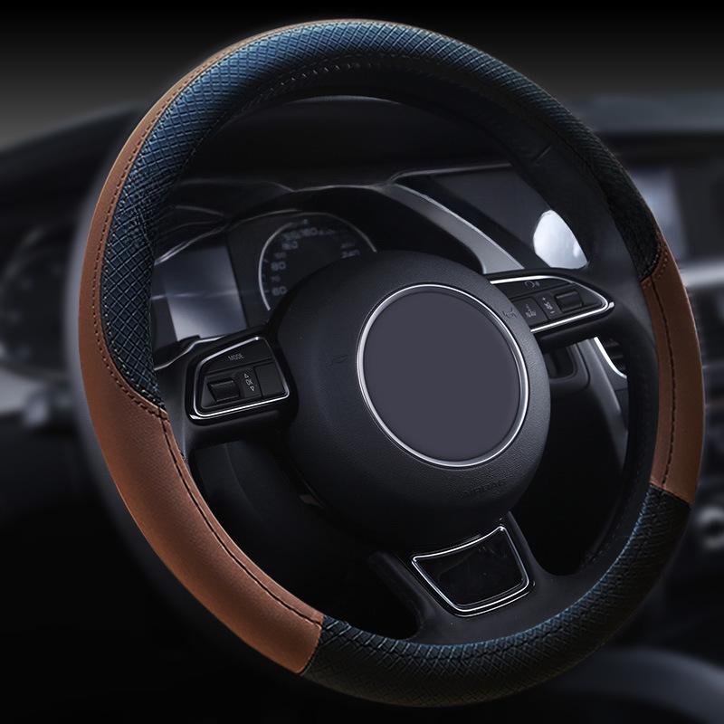 X686 Eco-Friendly Odorless Embossed Leather Steering Wheel Cover
