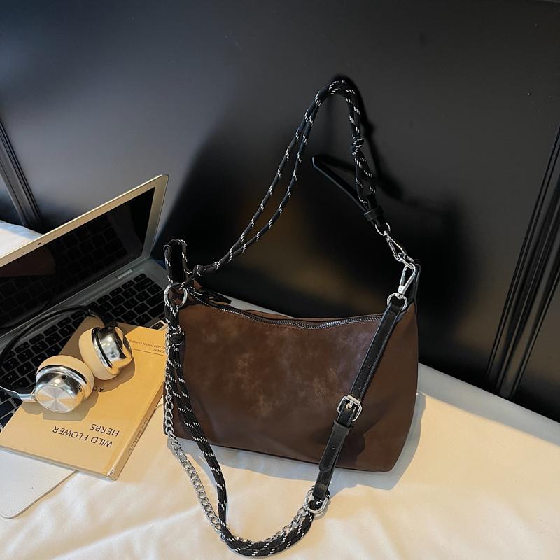 Fashiable Solid Faux Suede Retro Small Square Shoulder Bags for Women 2026 Simple Versatile Popularity Crossbody Bags