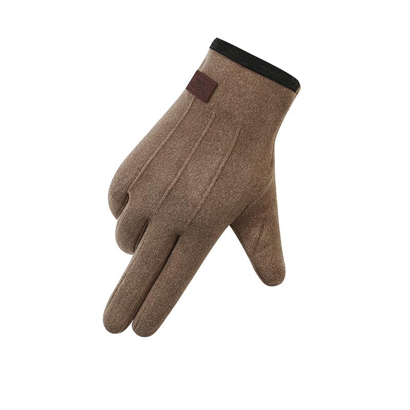 

Весна Осень и Зима Новые Мужские Теплые Перчатки из Кроличьего Меха для Вождения Велоспорта с Сенсорным Экраном Плюс Бархатная Подкладка Ветрозащитные Уличные Перчатки от Холода. average size