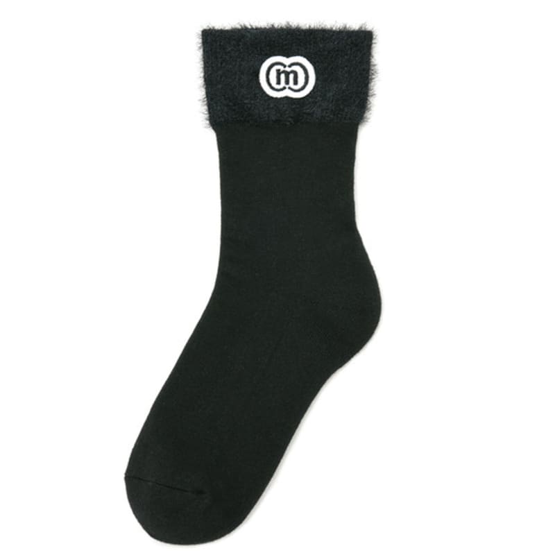 DOYOUKNOWMC ALL SEASON Wings Rib Black Wappen Decorated Half Socks