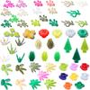 Bricks City MOC Plants Accessories Big Pine Tree Branch Bush Green Grass Flower Building Bricks 2417 2423 4727 6255 30176 33291