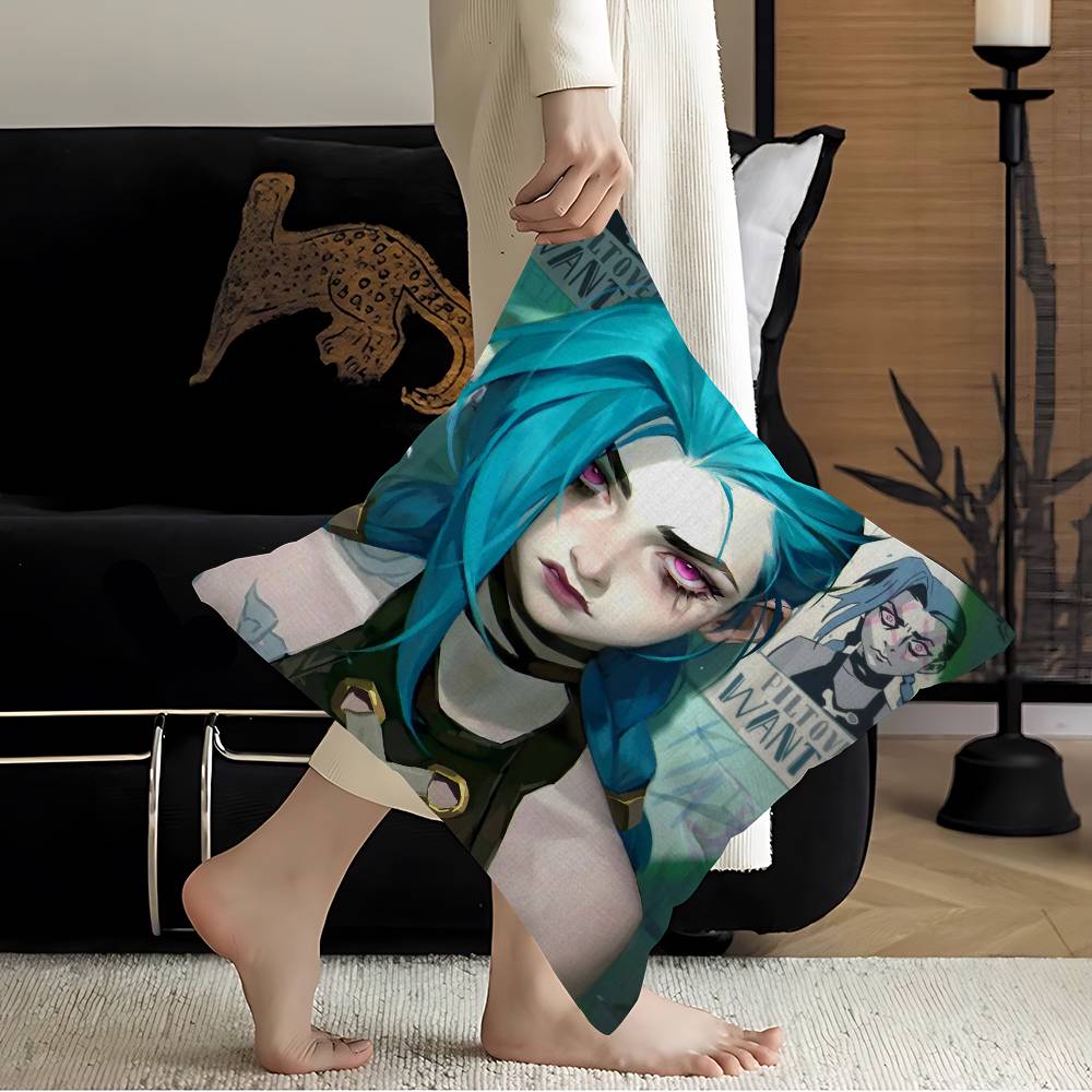 

Лига легенд Джинкс Наволочка мультяшный Подарок Наволочка для подушки Декор для спальни Дома Дивана Кресла Сиденья наволочка 12x12Inch