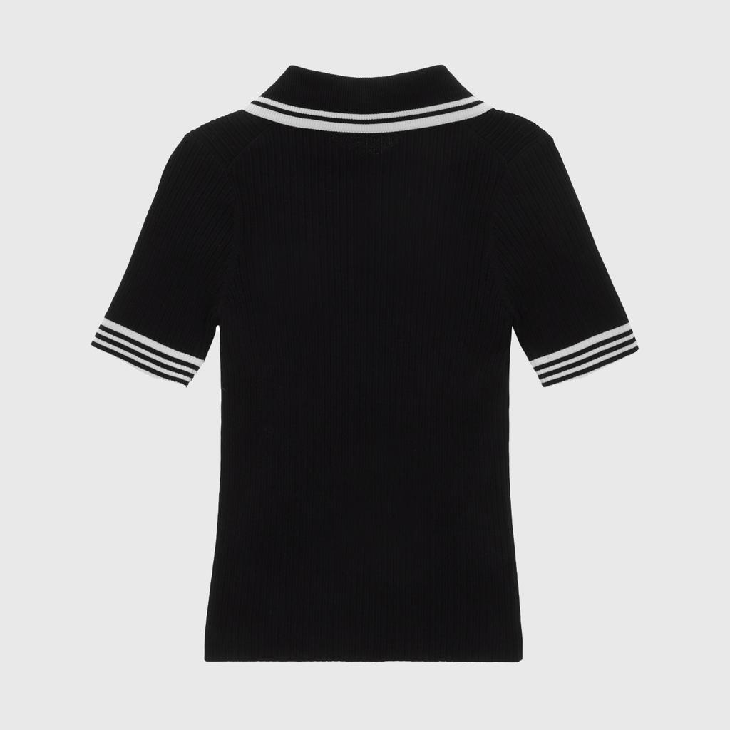 LIKK Stripe Texture Color Block Knit (Black)_L4A1-Nb02K