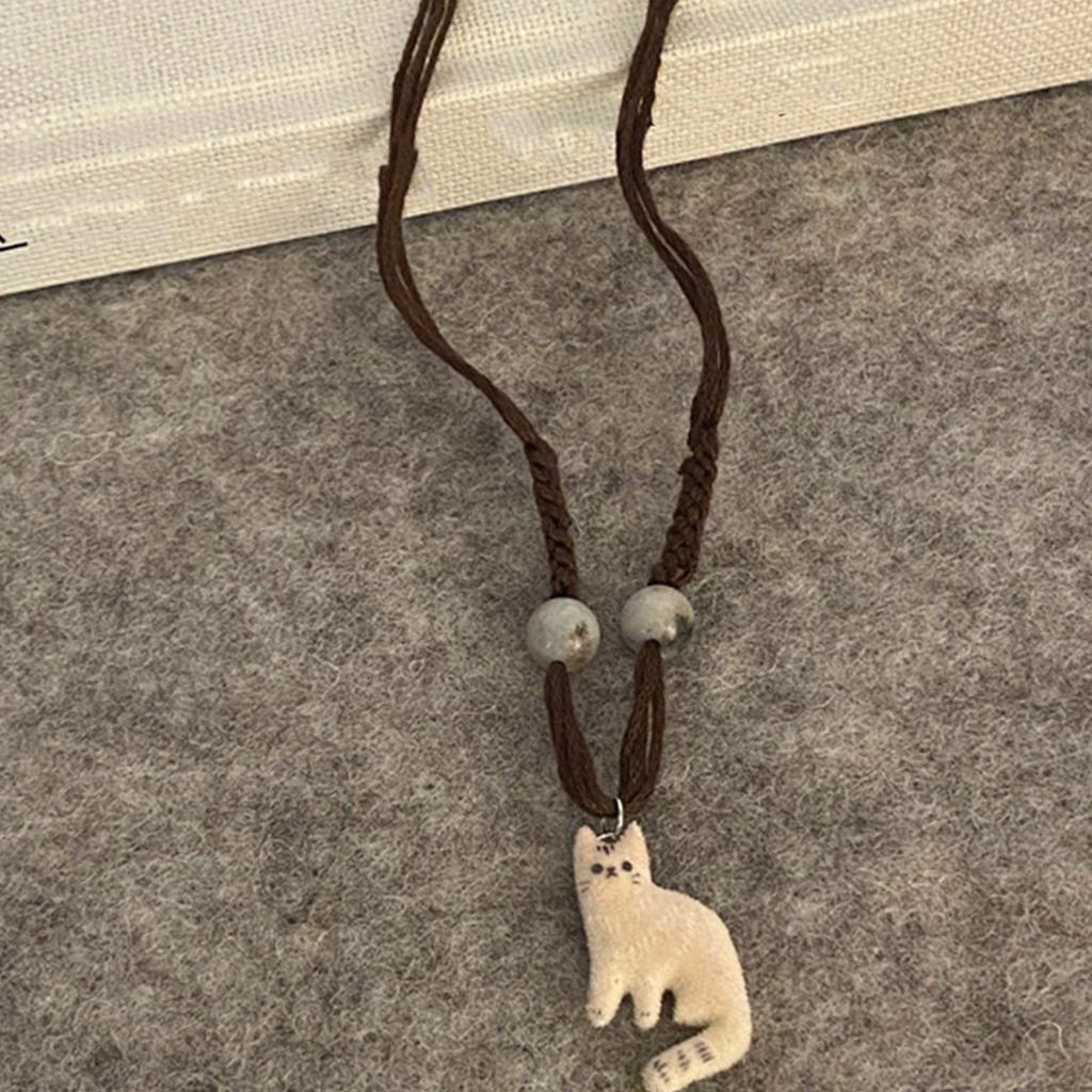 Elegant Cats Charm Necklace with Rope Chain Animal Pendant Neckchain Jewelry For Everyday Wear And Special Occasions