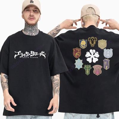Anime Black Clover Pattern Printed T-shirt Street High Quality Casual T-shirt Anime T-shirt Tops Oversized T Shirt Men Clothing