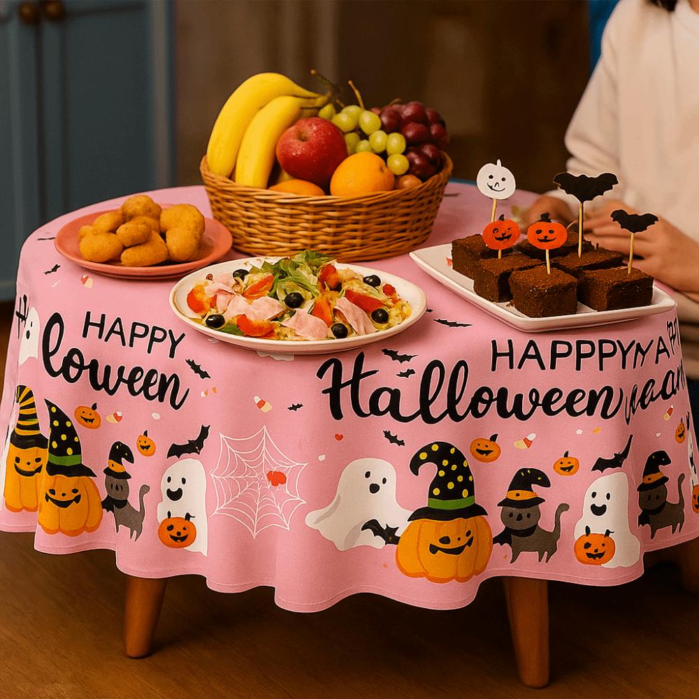 Halloween Theme Halloween Tablecloth Plastic Table Runner Disposable Table Cover  Table Decoration