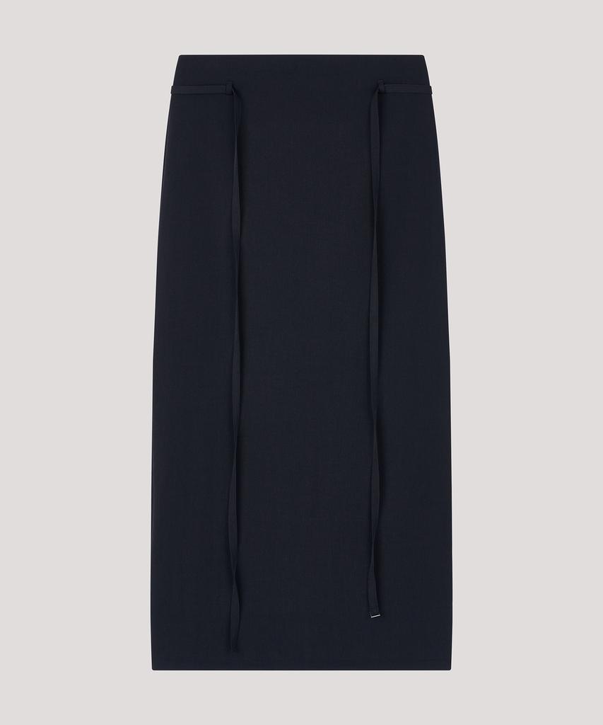 Deolil Belt Long Skirt_Navy
