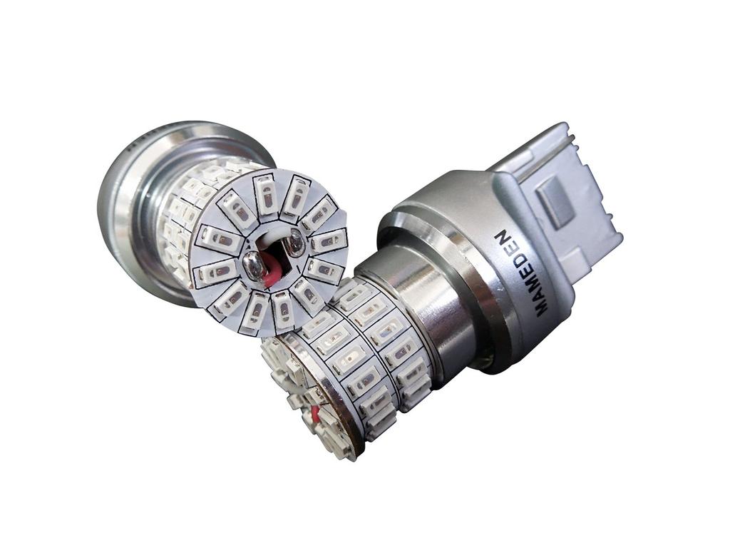 MAMEDEN Pinch Mismatch Compatible LED Turn Signal Bulbs T20/T20 MIRA-SMD Bulbs, Orange/Amber,