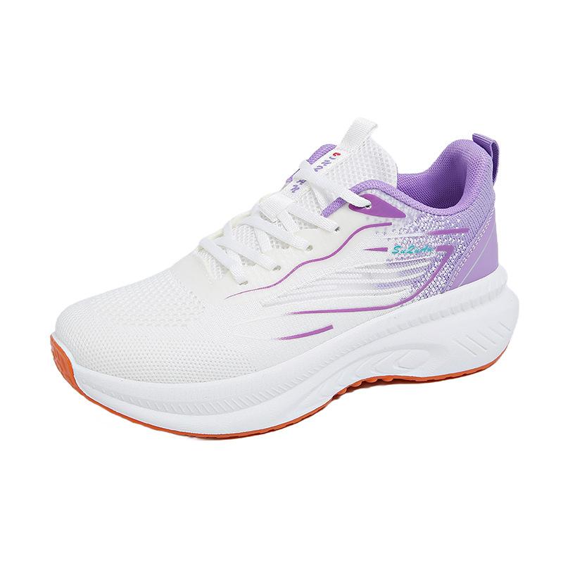 2025 spring new fly-woven shoes Korean version of sports women's mesh breathable student casual shoes platform running K2515