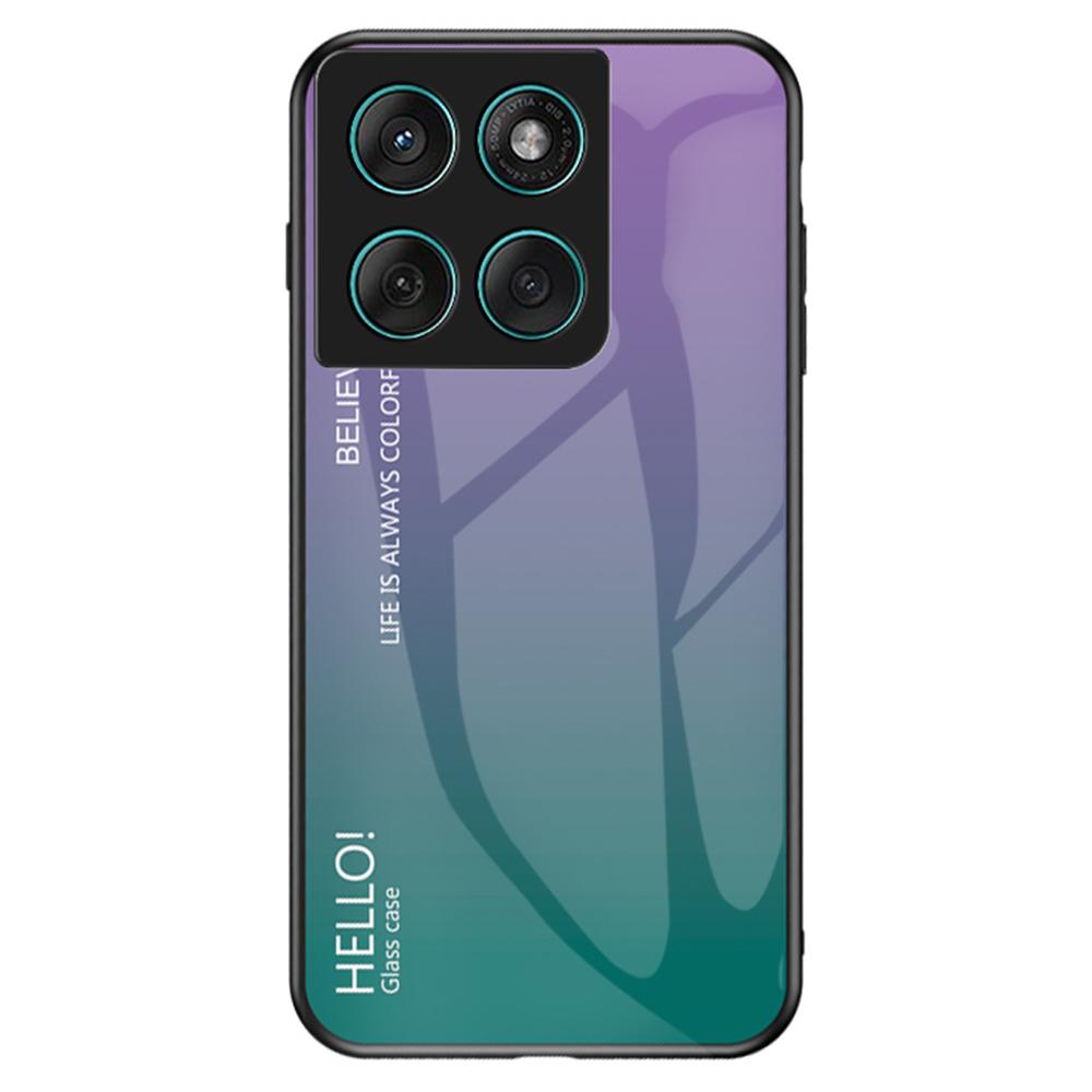 Pro Motorola Edge 60 Fusion 5G/Edge 60 5G Pouzdro Odolné proti poškrábání Tvrzené sklo+PC+TPU Kryt na telefon