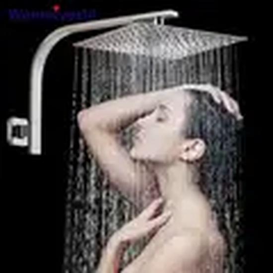 Matte Black Rain Shower Head LED Changing 16" Square Brass Shower Head Faucet Bathroom Accessory Top Over-head Shower Sprayer